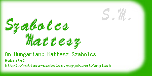 szabolcs mattesz business card